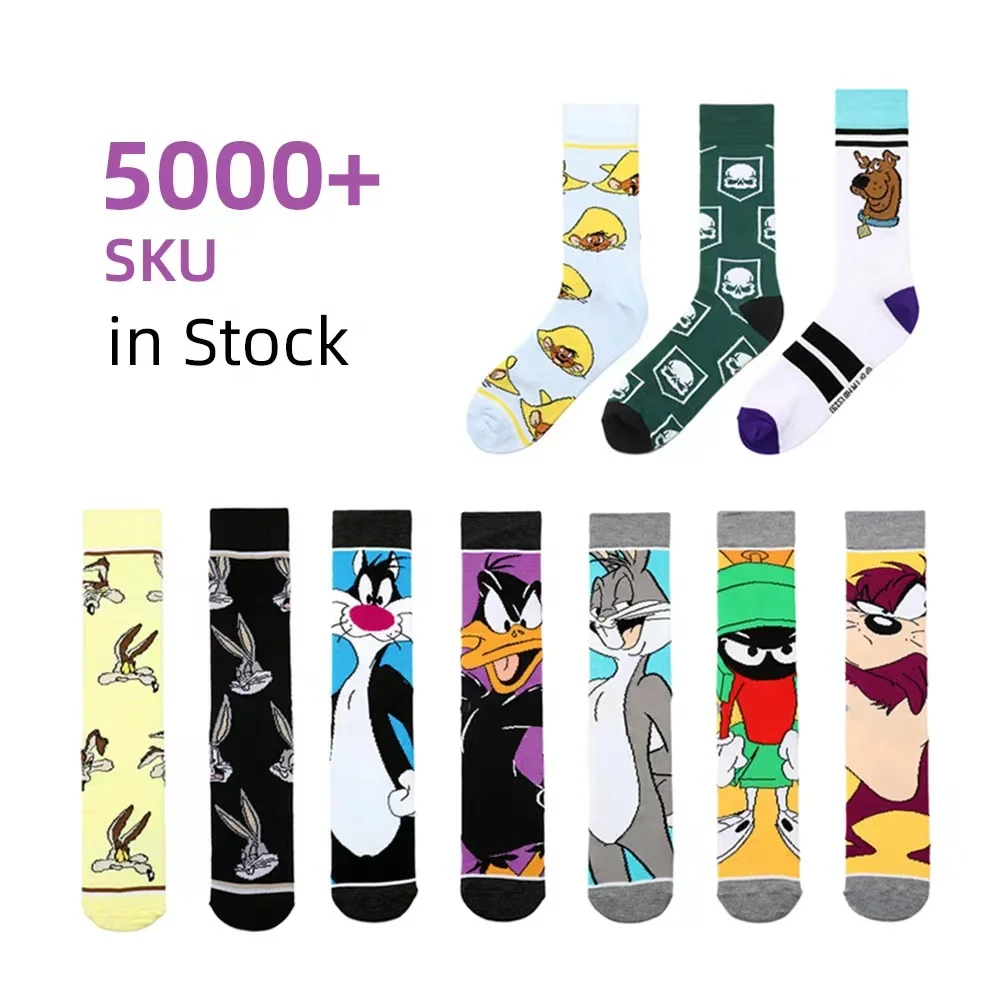 QUENTIN Socks Men Cartoon Anime Wholesale marvel Comic Character Socks Unisex Manufacturer Super Hero marvel Mario Socks - Image 6