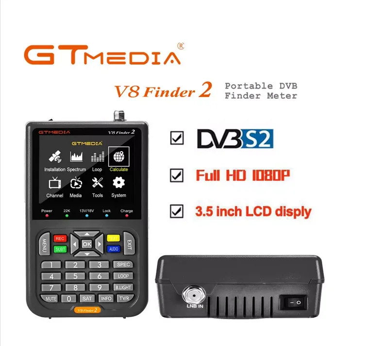 GTMedia v8finder 2 original factory manufacture dvb-s2/s2x digital satellite finder meter - Image 5