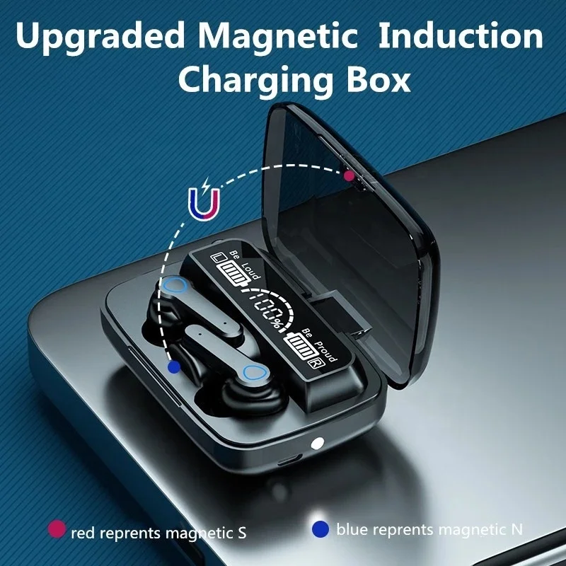 Tws earphone m19 earbuds with power bank true wireless gaming headset headphone noise cancelling in ear phones air buds earbuds - Image 2