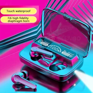 Tws earphone m19 earbuds with power bank true wireless gaming headset headphone noise cancelling in ear phones air buds earbuds